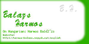 balazs harmos business card